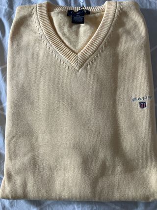 Jersey Gant V-Neck Amarillo Talla L