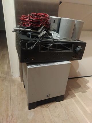 Amplificador Home Cinema Yamaha y subwoofer