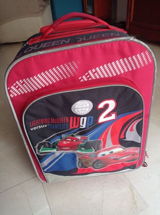 Maleta de viaje infantil Cars con ruedas