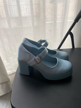 Zapatos Mary Jane Azules