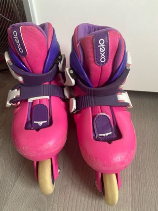 Patines infantiles Oxelo rosa y morado