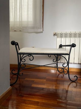 Elegante panca in ferro battuto