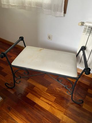 Elegante panca in ferro battuto