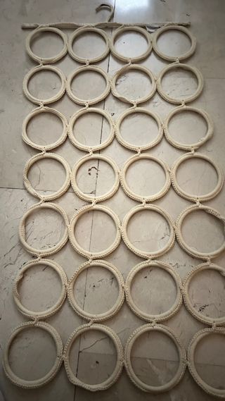 Colgador pañuelos Ikea beige tela