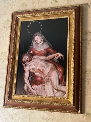 Cuadro religioso Virgen y Cristo