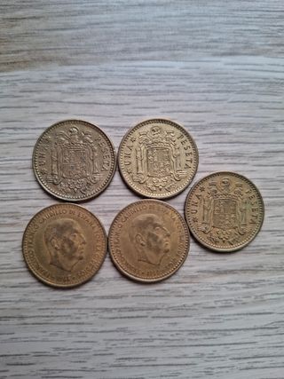 Moneda 1 Peseta España 1966 Franco