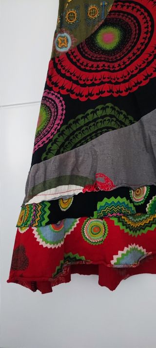 Falda Desigual Multicolor