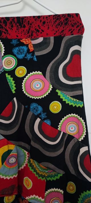 Falda Desigual Multicolor