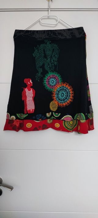 Falda Desigual Multicolor