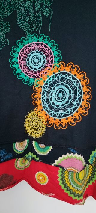 Falda Desigual Multicolor