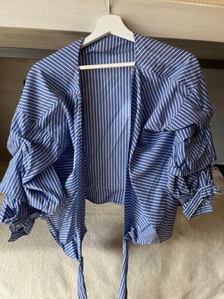 Camisa Zara Rayas Azules y Blancas