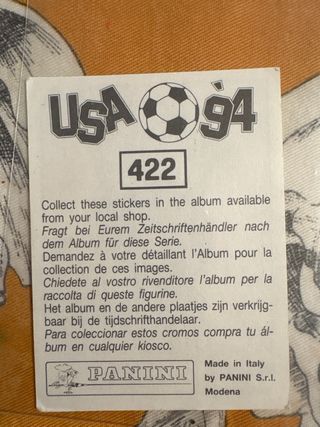 Cromo Frank Rijkaard Mundial USA 94