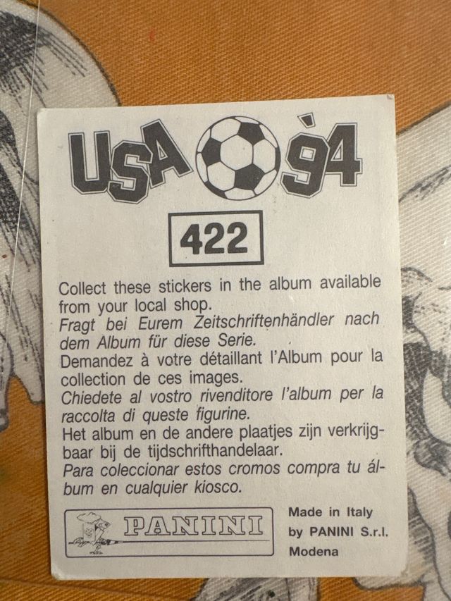 Cromo Frank Rijkaard Mundial USA 94