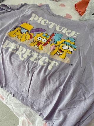 Camiseta Niña Simpsons Morada