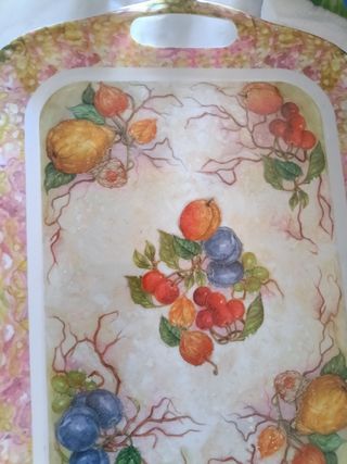 Vassoio vintage decorato frutta