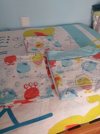 Funda nórdica y sábanas para cama 90