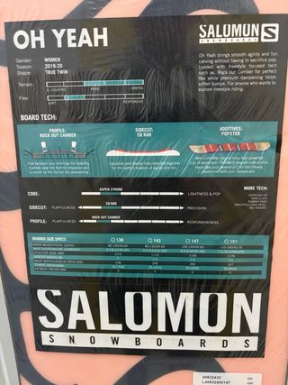Tabla Snowboard Salomon 147cm