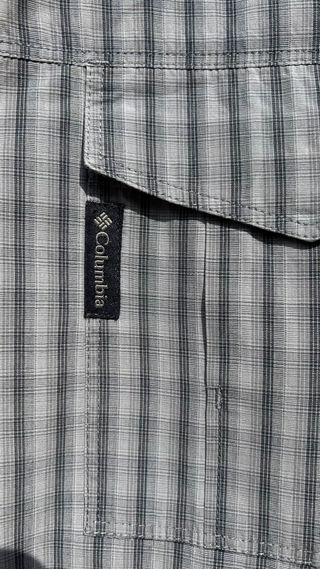 Camisa Columbia Rayas Gris Hombre
