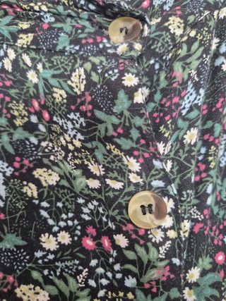 Falda Natura floral negra