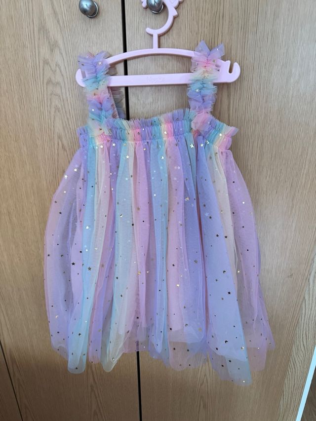 Vestido de tul con estrellas talla 4 años