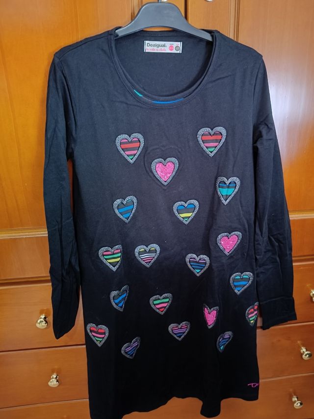 Abito Desigual Black Hearts taglia 13/14