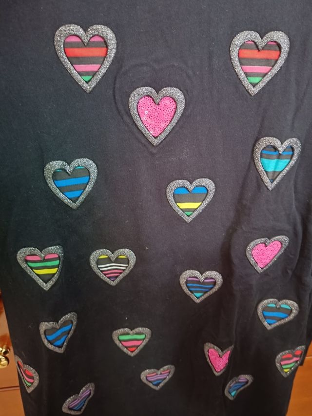 Abito Desigual Black Hearts taglia 13/14