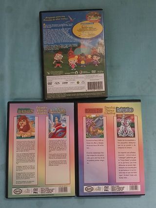 Lote 3 DVDs Infantiles Clásicos Disney