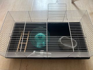 Jaula Hámster con Rueda y Comedero