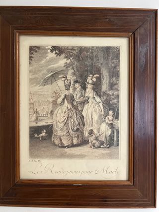 Pareja de cuadros de época