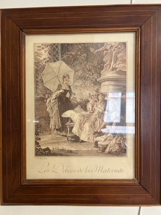 Pareja de cuadros de época