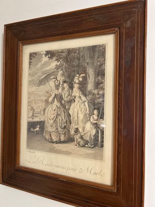 Pareja de cuadros de época