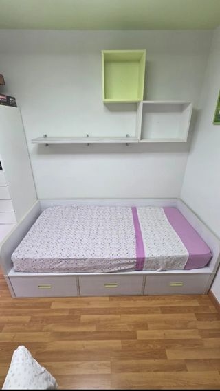 Cama con 3 cajones