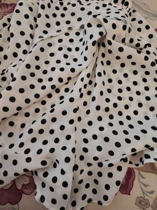 Falda pantalón lunares talla S