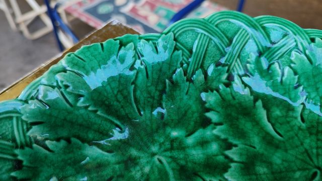 Piatto Wedgwood in ceramica verde