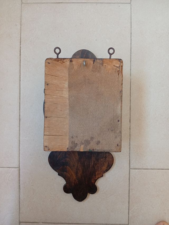 Caja Reloj Pared Madera Tallada Mano