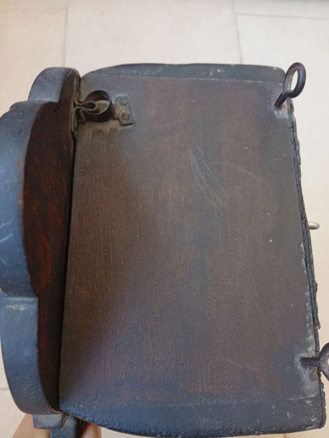 Caja Reloj Pared Madera Tallada Mano