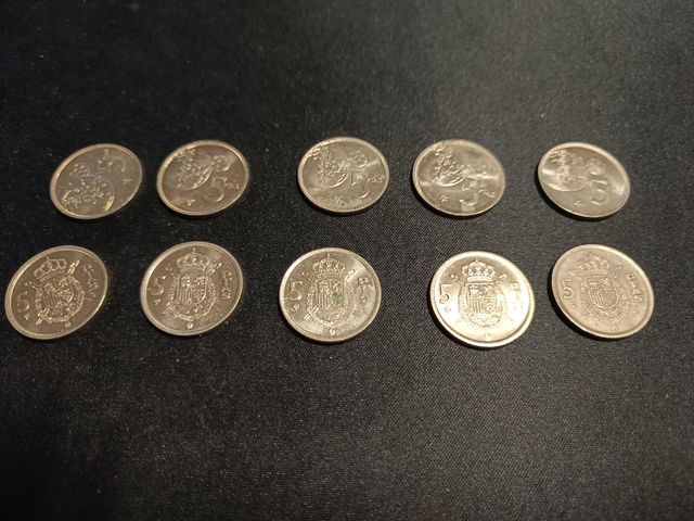 10 Monedas 5 Ptas España