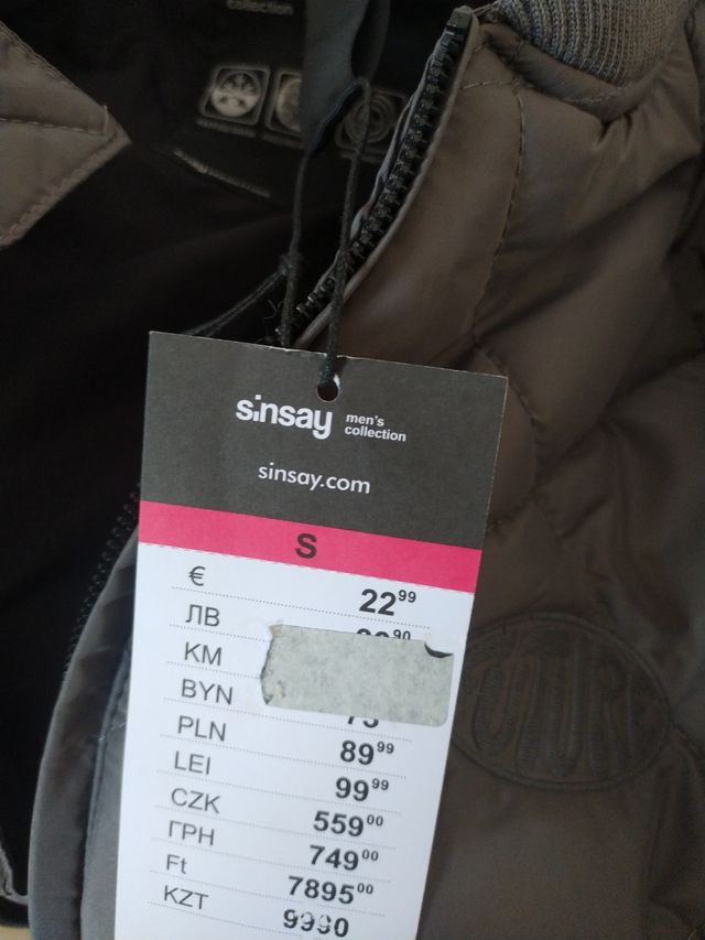 Chaqueta acolchada gris talla S