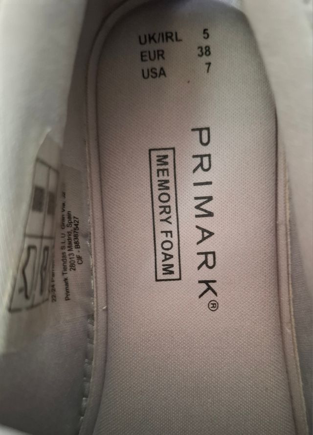 Deportivas Primark Gris Talla 38