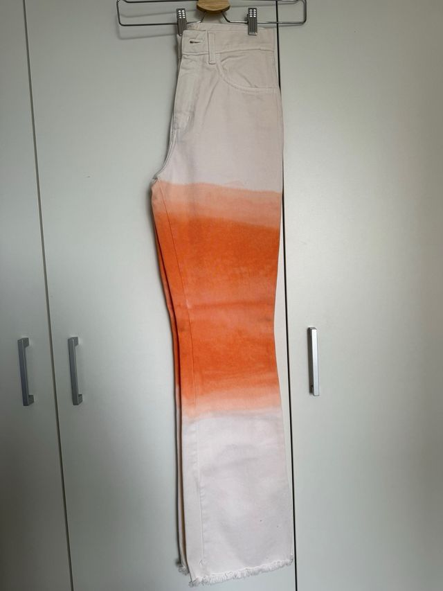 Vaqueros NTB degradado naranja y beige