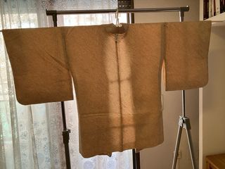 Haori (chaqueta kimono) rosado y dorado