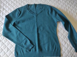 Jersey cuello alto azul