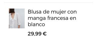 Blusa blanca manga francesa