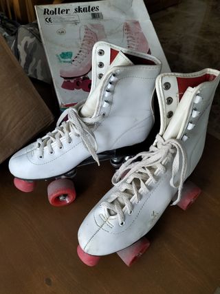 Patines Doble Línea Talla 40 Blancos