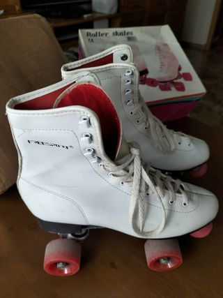 Patines Doble Línea Talla 40 Blancos