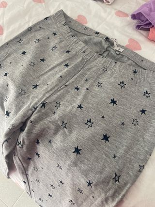 Mallas niña estrellas grises