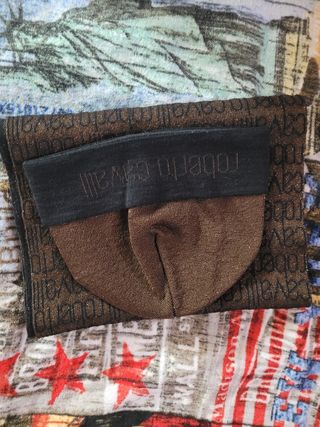 Roberto Cavalli Cappello Sciarpa Marrone Nero