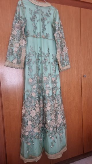Vestido largo fiesta bordado