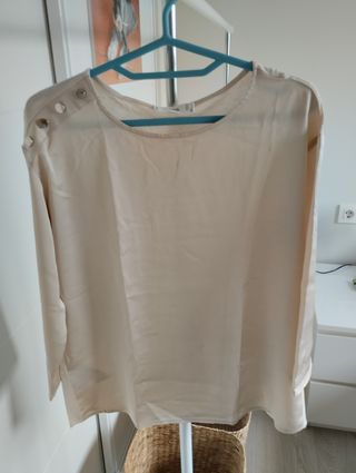 Camisa Mango Beige Talla M