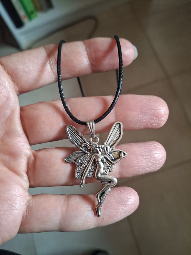 Collar Hada Duende Gnomo Plata